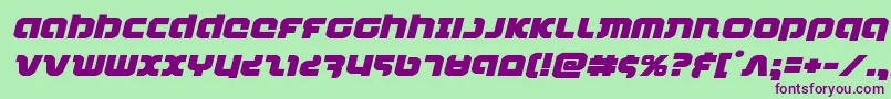 combatdroidexpandital Font – Purple Fonts on Green Background