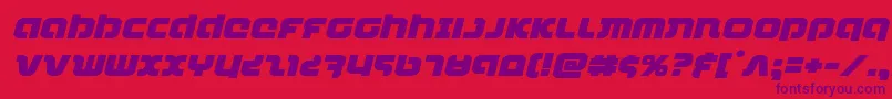 combatdroidexpandital Font – Purple Fonts on Red Background