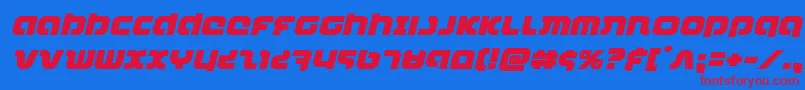 combatdroidexpandital Font – Red Fonts on Blue Background