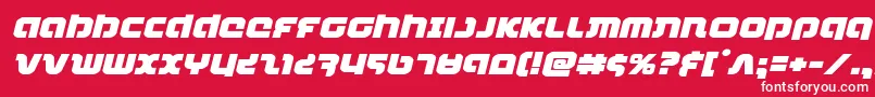 combatdroidexpandital Font – White Fonts on Red Background