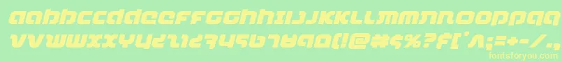 combatdroidexpandital Font – Yellow Fonts on Green Background