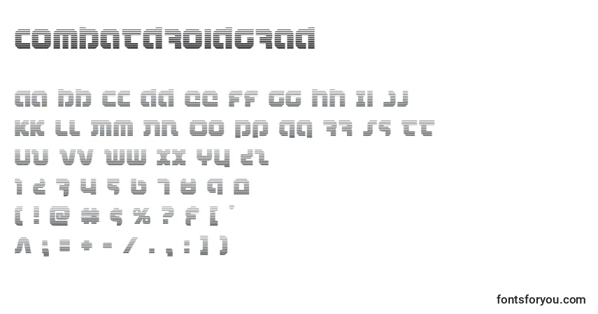 Schriftart Combatdroidgrad – Alphabet, Zahlen, spezielle Symbole