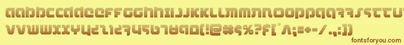 combatdroidgrad Font – Brown Fonts on Yellow Background