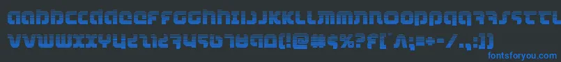 combatdroidgrad Font – Blue Fonts on Black Background