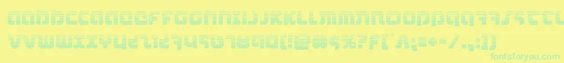 combatdroidgrad-fontti – vihreät fontit keltaisella taustalla