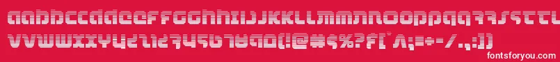 Fonte combatdroidgrad – fontes brancas em um fundo vermelho
