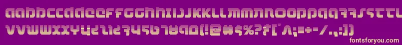 combatdroidgrad Font – Yellow Fonts on Purple Background