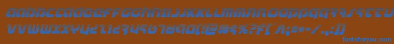 combatdroidgradital Font – Blue Fonts on Brown Background