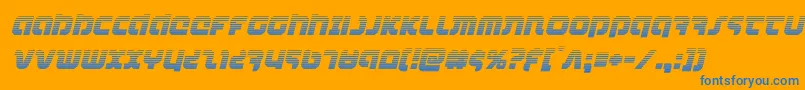 combatdroidgradital Font – Blue Fonts on Orange Background