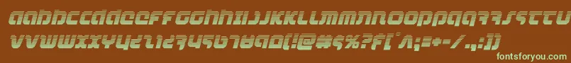 combatdroidgradital Font – Green Fonts on Brown Background