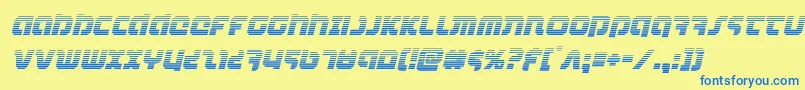 combatdroidgradital Font – Blue Fonts on Yellow Background