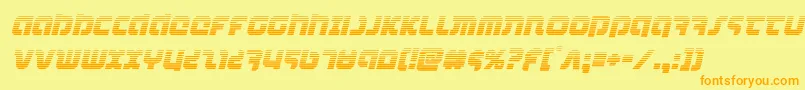combatdroidgradital Font – Orange Fonts on Yellow Background