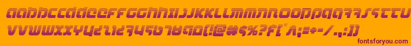 combatdroidgradital Font – Purple Fonts on Orange Background