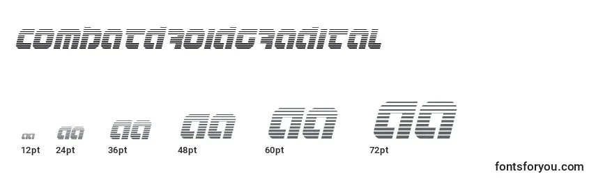Размеры шрифта Combatdroidgradital (123754)