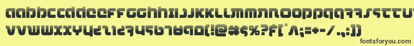 combatdroidhalf Font – Black Fonts on Yellow Background