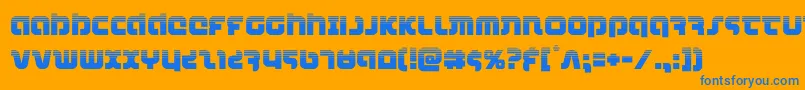 combatdroidhalf Font – Blue Fonts on Orange Background