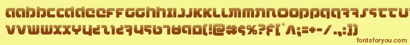 combatdroidhalf Font – Brown Fonts on Yellow Background