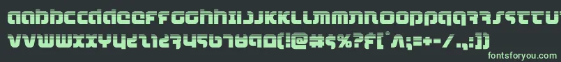 combatdroidhalf Font – Green Fonts on Black Background