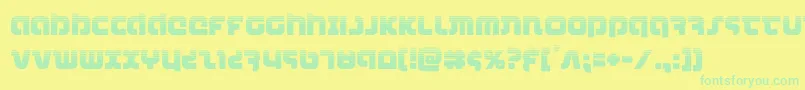 combatdroidhalf Font – Green Fonts on Yellow Background