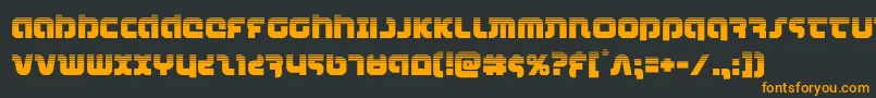 combatdroidhalf Font – Orange Fonts on Black Background
