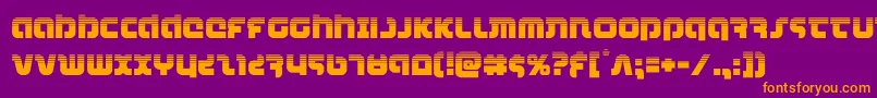 combatdroidhalf Font – Orange Fonts on Purple Background