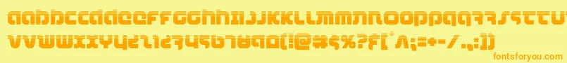 combatdroidhalf Font – Orange Fonts on Yellow Background