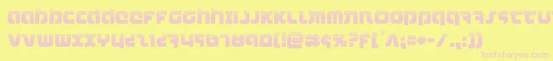 combatdroidhalf Font – Pink Fonts on Yellow Background