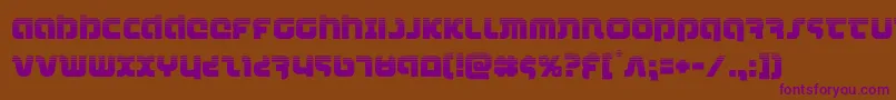 combatdroidhalf-fontti – violetit fontit ruskealla taustalla