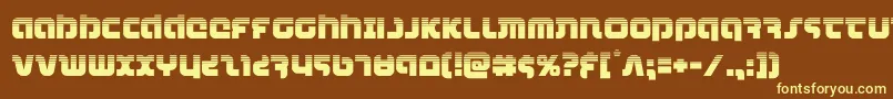 combatdroidhalf Font – Yellow Fonts on Brown Background