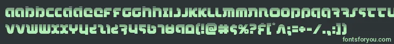 combatdroidhalf Font – Green Fonts on Black Background