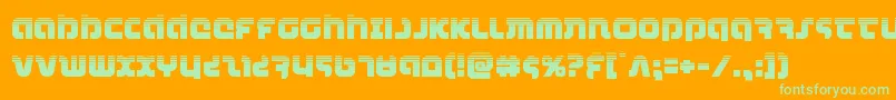 combatdroidhalf Font – Green Fonts on Orange Background