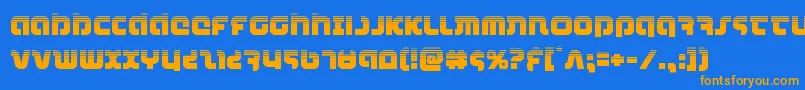 combatdroidhalf Font – Orange Fonts on Blue Background