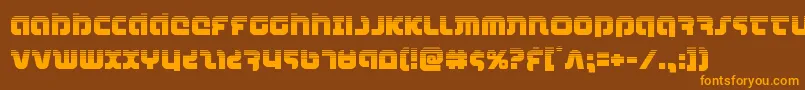 combatdroidhalf Font – Orange Fonts on Brown Background