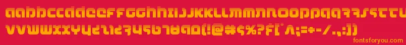 combatdroidhalf Font – Orange Fonts on Red Background