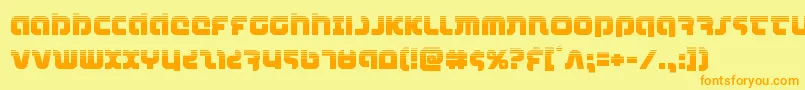 combatdroidhalf Font – Orange Fonts on Yellow Background