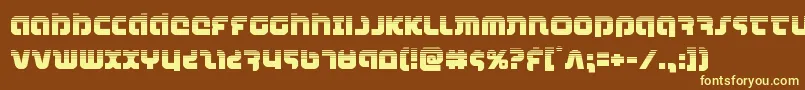 combatdroidhalf Font – Yellow Fonts on Brown Background