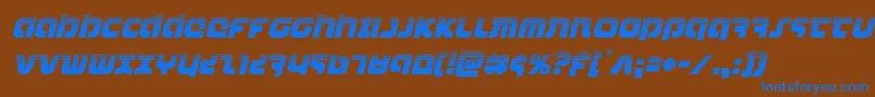 combatdroidhalfital Font – Blue Fonts on Brown Background