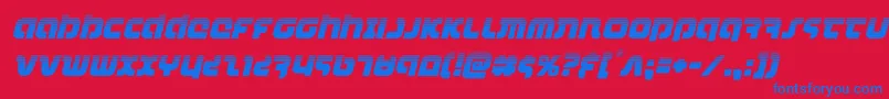 combatdroidhalfital Font – Blue Fonts on Red Background