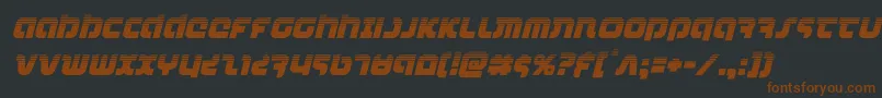 combatdroidhalfital Font – Brown Fonts on Black Background