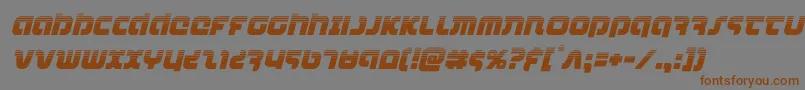 combatdroidhalfital Font – Brown Fonts on Gray Background