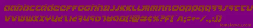 combatdroidhalfital Font – Brown Fonts on Purple Background