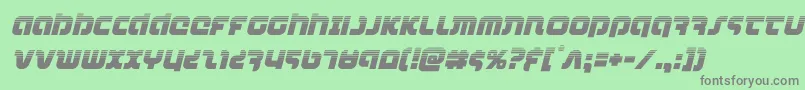 combatdroidhalfital Font – Gray Fonts on Green Background