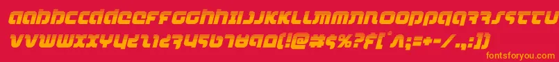 combatdroidhalfital Font – Orange Fonts on Red Background