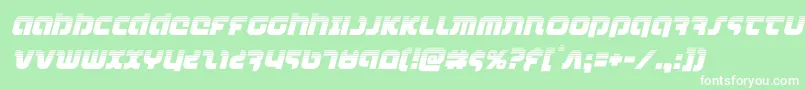 combatdroidhalfital Font – White Fonts on Green Background