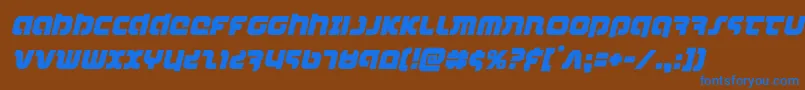 combatdroidital Font – Blue Fonts on Brown Background