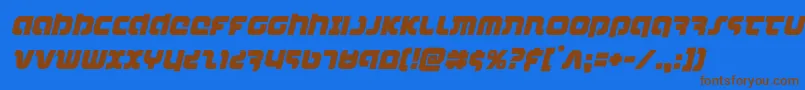 combatdroidital Font – Brown Fonts on Blue Background