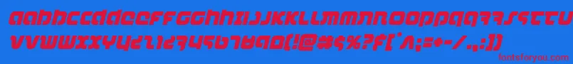 combatdroidital Font – Red Fonts on Blue Background