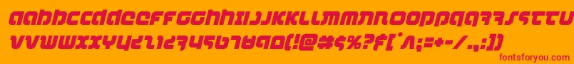 combatdroidital Font – Red Fonts on Orange Background