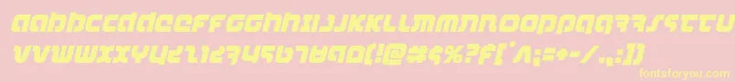 combatdroidital Font – Yellow Fonts on Pink Background