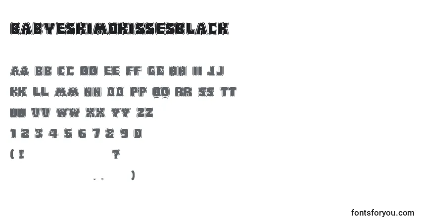 Czcionka BabyEskimoKissesBlack – alfabet, cyfry, specjalne znaki